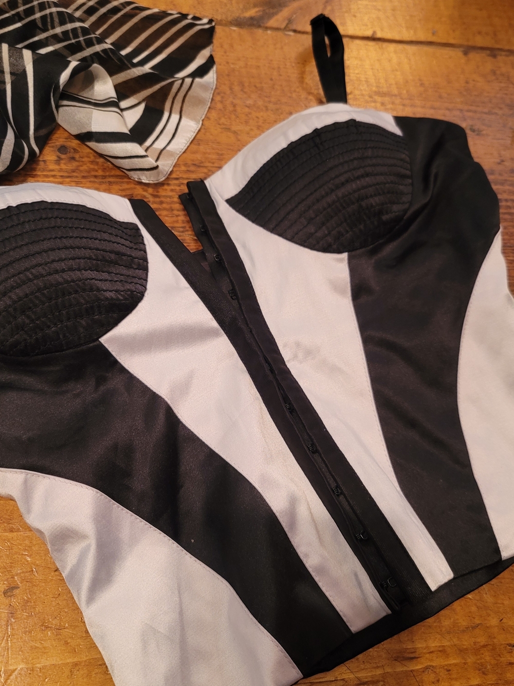 Black and White Bustier Corset